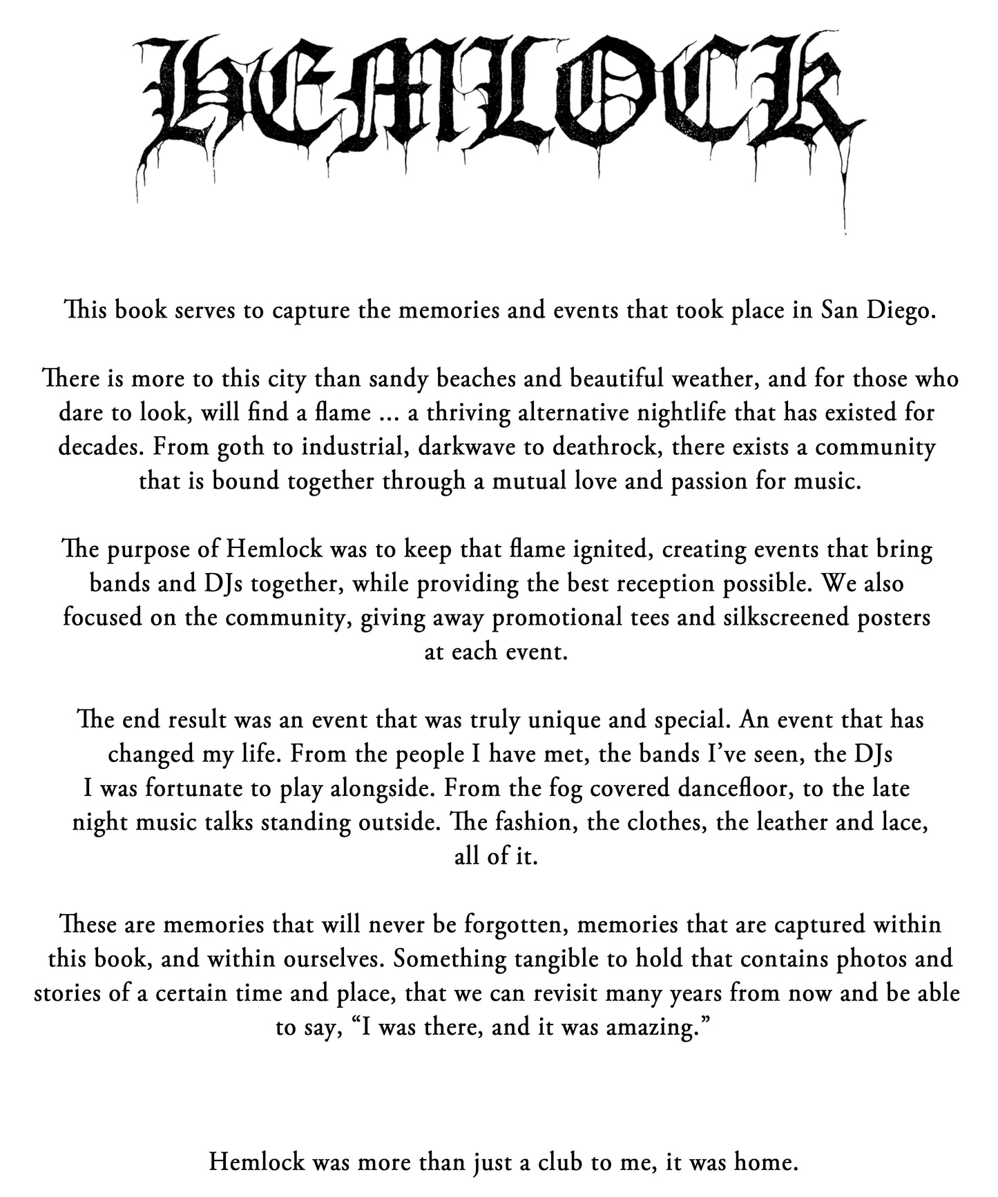 Hemlock: A Night of Deathrock